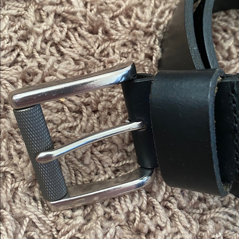 Men’s 1901 Leather Belt Black Size 34 - Picture 2 of 6